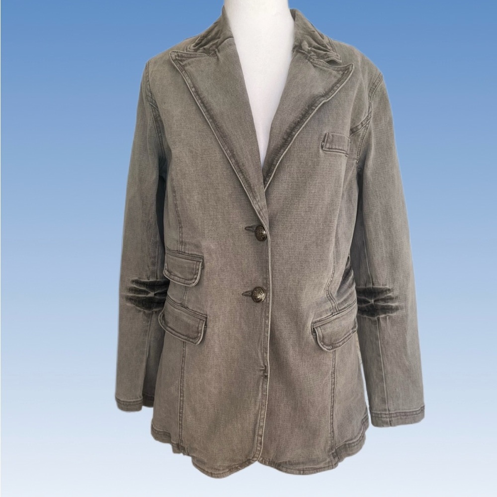 Diane Gilman Charcoal Blazer Jacket size S